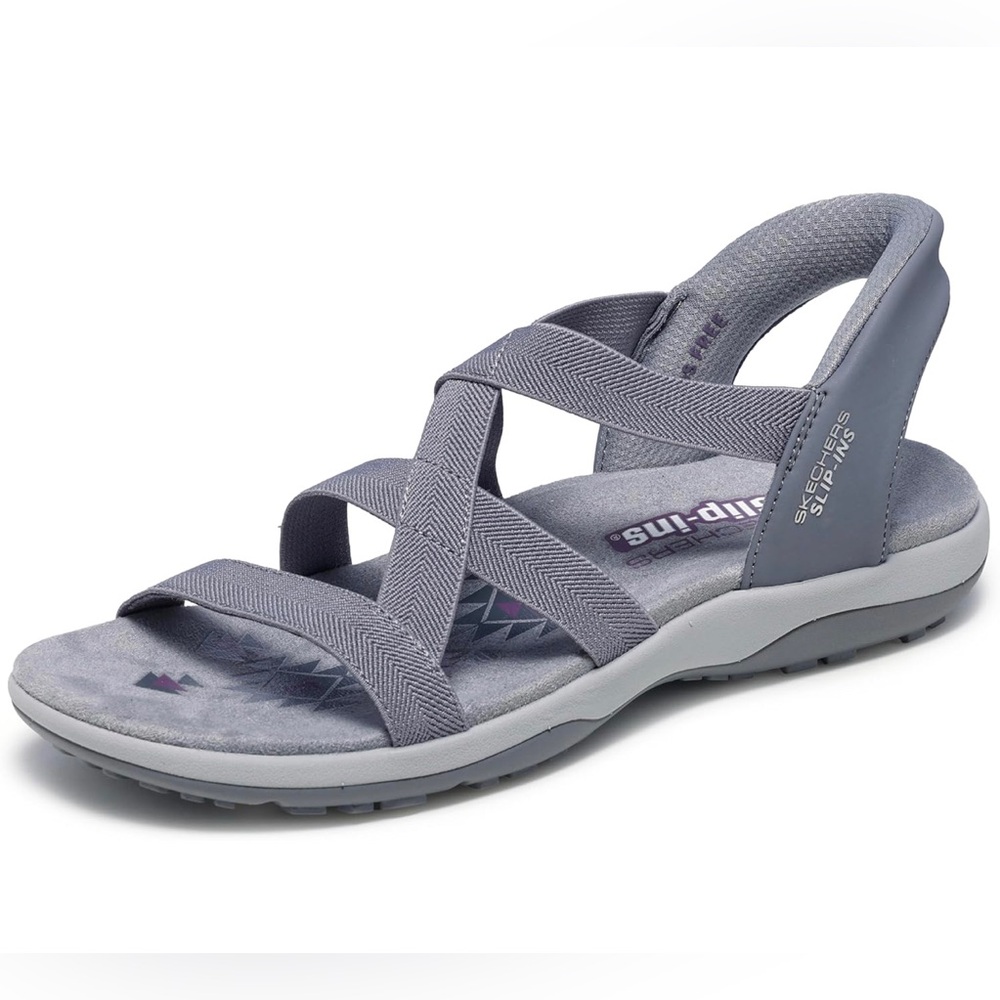 🌸NEW Skechers Women's Reggae Slim-Stretch Flex Hands Free Slip-ins Sandal Sz 10. - Picture 2 of 9